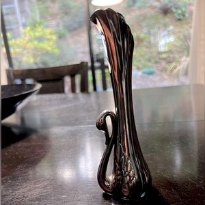 Vintage Swan Silver Vase